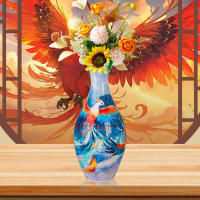 Rompecabezas 3D de diseño de porcelana, florero de Panda, hecho de plástico, decoración del hogar y arreglo floral, juguetes de inauguración de la casa, regalos para niños - details 13