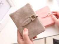 Nueva cartera corta para mujer, ultrafina, moda coreana, versátil, estilo fresco europeo y americano, monedero de cuero suave mate con cremallera - details 4