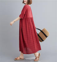Elegante Vestido Negro de Algodón Vintage Manga Corta, Color Sólido, Moda Casual para Mujeres verano 2025 - details 5