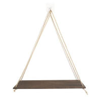 Wooden Rope Swing Storage Rack Large Space Modern Simple Design Rack for Living Room Bedroom Bathroom - details 6