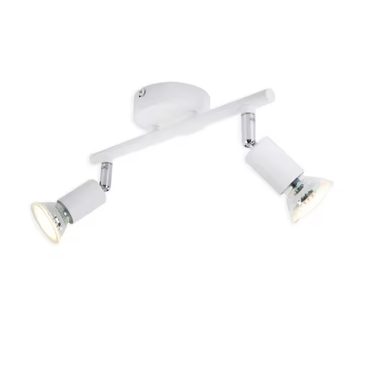 CBJKTX Luz de techo LED 2 focos GU10 - Foco de techo Lámpara de techo interior moderna blanca para baño cocina - 1
