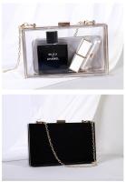 Transparente, Bolsa acrílica, Cadena, Bandolera, Bolsa caja, Pequeña bolsa cuadrada, Señoras, Bolso de noche, Bolsa de embrague - details 3