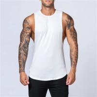 Ropa de gimnasio para hombre, camiseta sin mangas de algodón para Fitness de verano, camiseta sin mangas para correr y culturismo, chaleco muscular informal transpirable con cuello redondo - details 6