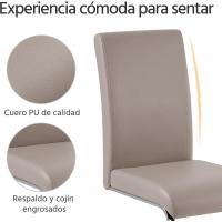 2 Piezas Sillas de Comedor Sillas de Oficina Conferencia Altura 47cm Carga Máxima 135kg Blanco - details 39