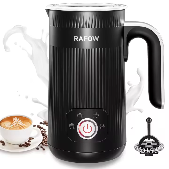 Espumador de leche eléctrico 4 en 1: vaporizador de leche automático, máquina de espuma de café fría y caliente de gran capacidad - 1