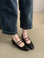 Zapatos Mary Jane de tacón en bloque para desplazamientos suaves estilo hada francesa - details 8