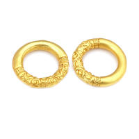 Anillo de Cierre Redondo de Brasso Dorado Mate Joyería de Alta Calidad - details 14