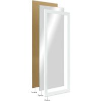 Espejo Pared Cuerpo Entero 35x140cm-Marco Exterior 42x147cm MOD-128 Blanco-Raya - details 3