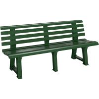 Banco de Jardín 3 Plazas 145x49x74cm Capacidad 240Kg Asiento Exterior Patio Terraza Verde - details 0