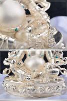 Xizang Budismo tántrico S999 Plata de ley Dios amarillo de la riqueza Gran Buda Muebles para el hogar 9 pulgadas - details 7