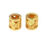 Gran Espaciador de Cilindro de Latón Dorado de 18K Accesorios para Hacer Pulseras - details 4