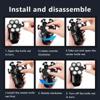 Afeitadora Eléctrica 5 en 1 7D para Hombres con Pantalla LED Impermeable Batería Recargable Máquina para Afeitar Cabezas Secas y Húmedas - details 5