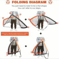 Portería de fútbol portátil para patio trasero, Red de fútbol de entrenamiento móvil plegable para interiores y exteriores - details 1