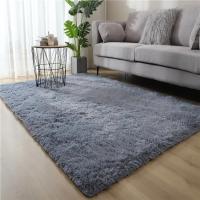 Alfombra de felpa suave y esponjosa para sala de estar, alfombrilla gruesa antideslizante para dormitorio y baño, decoración de habitación, color negro - details 5