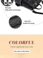Mochila Vertical de Pu para mujer, bolso cruzado de viaje de gran capacidad, tendencia informal - details 13