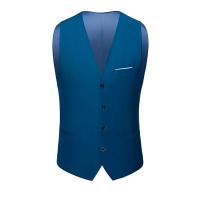 M-6XL de lujo a la moda de gama alta de Color sólido para hombre, traje informal de negocios oficial, chaleco para novio, vestido de boda, abrigo de cintura para fiesta - details 14