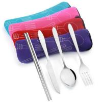 Bolsa de cubiertos portátil para palillos, cuchara, tenedor, almuerzo, cena, Camping, vajilla de viaje, solo bolsa, no incluye vajilla - details 6