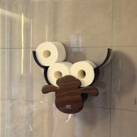 Portarrollos de plástico para inodoro con forma de oveja, estante de almacenamiento de pañuelos para colgar en la pared, ahorra espacio, capacidad para 12 rollos, portarrollos de toalla, accesorios para el hogar - details 6