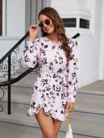 Vestido corto de manga larga para mujer, prenda elegante y bonita con cuello redondo, Estilo Vintage, a la moda, 2025 - details 13