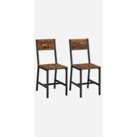 Mesa de Comedor de Estilo Rústico Marrón-Negro 70 x 110 x 77 cm Ideal para 4 Personas - details 11