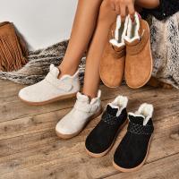 Zapatos planos de algodón gruesos de terciopelo para mujer, calzado informal cálido de algodón, talla grande, novedad de invierno de 2024 - details 14