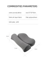 Almohada Cervical de espuma viscoelástica para dormir de lado, cojín ortopédico ergonómico para el contorno - details 12