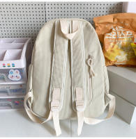 Dibujos animados estilo japonés ins lindo patito mochila femenina de pana informal mochila de campus estudiante universitario de secundaria. - details 18