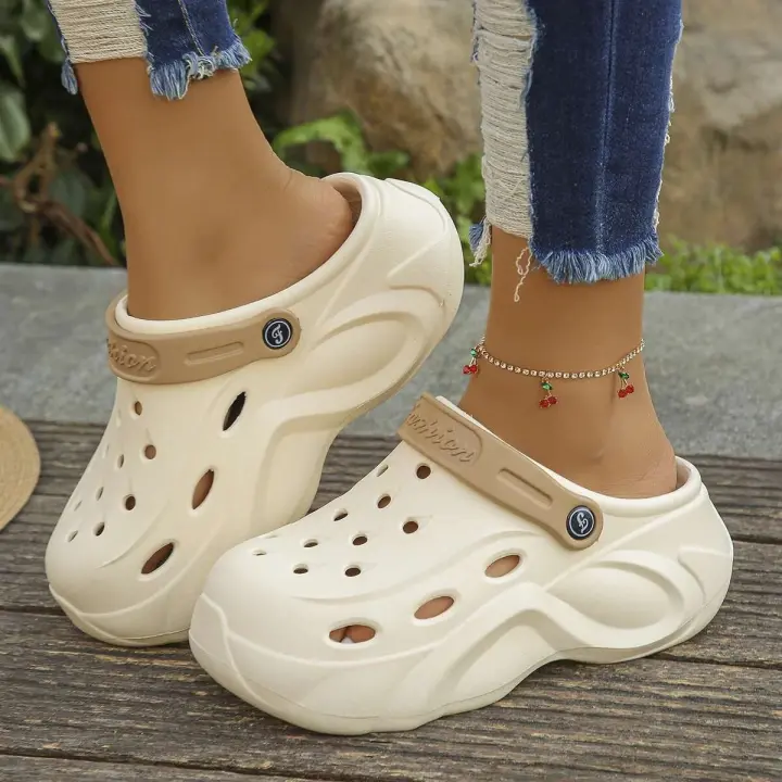 Zapatillas de Plataforma de Moda para Mujer 2025 Suela Gruesa, Antideslizante, Estilo de Jardín, Zapatos de Playa para el Verano - 1