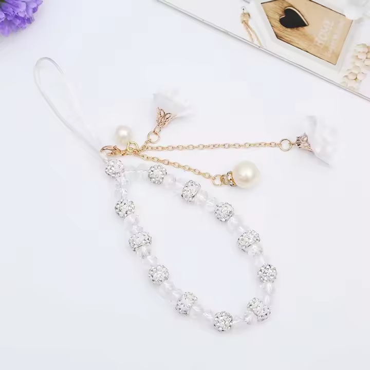 Cadena de cuentas colgantes, accesorios para teléfono móvil, cordón corto, cordón colgante, correa para teléfono móvil, cordón para teléfono móvil, correas para muñeca - 1