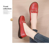 Zapatos De Mujer De Cuero Auténtico Nuevos Antideslizantes Y Ligeros Talla Grande 35-44 Zapatos Planos Para Primavera Y Otoño Con Decoración Metálica - details 12