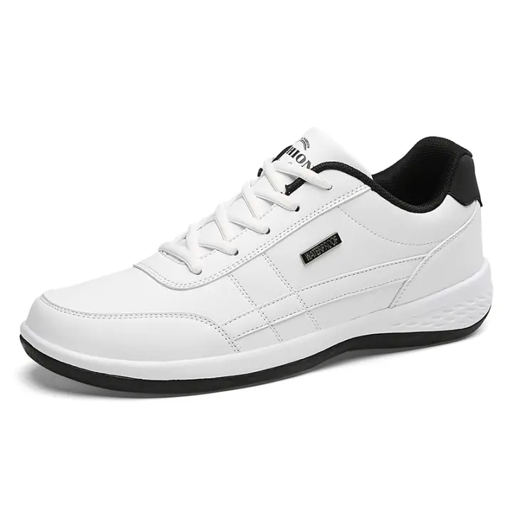 Brand Leather Men Shoes Trend Casual Shoes Breathable Leisure Male Sneakers Non-slip Footwear Sports Shoes Lace-up Trainers Shoe - 1