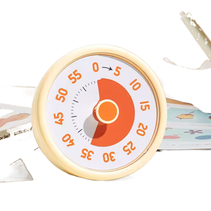 Temporizador Visual multifunción para gestión del tiempo, temporizador de Cuenta atrás redondo de 60 minutos, despertador, visualización, temporizador de cocina, estudio para niños - 1