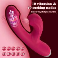 Consolador con calefacción, vibrador de succión, estimulación del punto G del clítoris, Juguetes sexuales para adultos para mujeres, dedo vibratorio Sexy - details 3