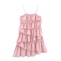 PB & ZA 2025 vestido suelto con tirantes decorativos laminados estilo de vacaciones Falda corta dulce novedad de verano ropa de mujer - details 1