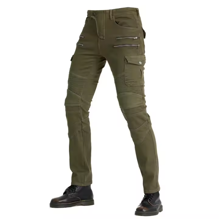 Pantalones de ciclismo de motocicleta jeans para hombres y mujeres anti-caída fuera de la carretera pantalones de locomotora recreativos de cuatro estaciones de verano - 1