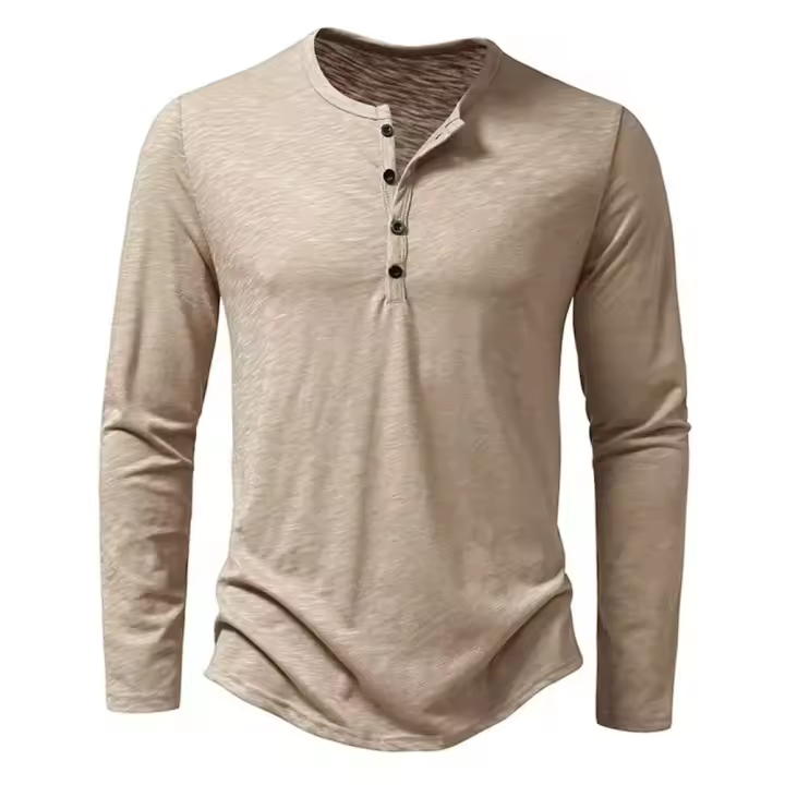 Otoño nueva manga g combinada con camiseta ajustada tt de moda versátil colorida transpirable para hombre - 1