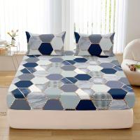 Juego De Sábanas Ajustables De 3 Piezas, Juego De Cama Con Estampado Multicolor, Suave, Cómodo Y Transpirable - details 0