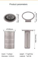Tiartisan - Filtro reutilizable de té de titanio, vajilla antibacteriana, villa al aire libre, camping, tetera, inyector de café - details 1