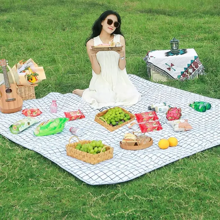 Manta de Picnic Extra Grande Resistente al Agua, Impermeable, Plegable, Resguarda de Arena - 1