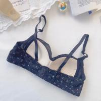 Cómodo sujetador en V profundo inalámbrico con flores dulces, ropa interior a prueba de golpes para mujer, lencería antiflacidez, sujetador de realce, regalos - details 12