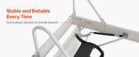 Escalera Retráctil para Ático SucceBuy, Capacidad de 299.37 kg, Compatible con Alturas de Techo de 259.08-286.51 cm, Abertura de 100.08 x 69.85 cm, Diseño de Acero Aleado Resistente con Barra de Tracción para Acceso al Ático o Techo - details 6