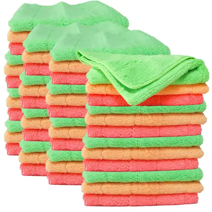 Toallas de Microfibra Variedad Reutilizables, Lavables sin Rayas, Sin Pelusa para Hogar, Cocina, Coche Tamaños 12,24,48 Colores Multicolor - 1