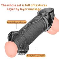 Empaque privado Condones de silicona reutilizables Sexys Extensor de manga Anillo de retraso de la eyaculación Agrandamiento del pene Juguetes sexuales para adultos para hombres - details 5