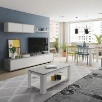 Mesa de Comedor Extensible Diseño Rectangular Danna Acabado en Blanco Artik y Roble Canadian - details 34
