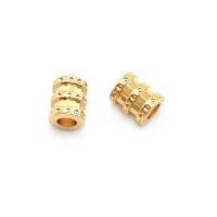Gran Espaciador de Cilindro de Latón Dorado de 18K Accesorios para Hacer Pulseras - details 71