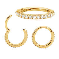 Piercing de acero quirúrgico con circonita para tabique nasal (1 unidad), piercing para la nariz y el cuerpo, colgante con clip, joyería a la moda, 8 estilos diferentes - details 2