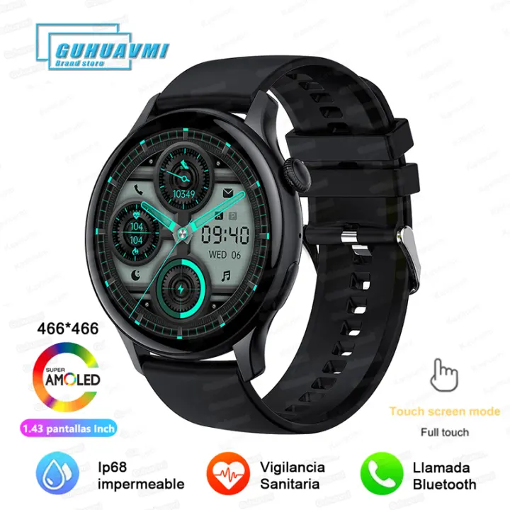 2024 Reloj inteligente para mujeres con pantalla táctil completa de 1,43 pulgadas -reloj de fitness avanzado con control de llamadas, mensajes y música, modo deportivo, clima, cronómetro, control de cámara, asistente de voz para iOS Android, regalo de muj - 1