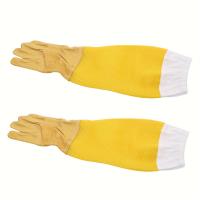 1 par de guantes a prueba de abejas, guantes de malla larga transpirables a prueba de picaduras - details 1
