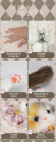 Muñeca muñeca de tela de felpa juguete cumpleañera explosión de la misma mochila de gato ragdoll simulada bolsa de gato gordito - details 38