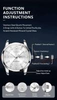 Reloj de Pulsera de Cuero de Alta Calidad TAXAU para Hombres Dual Calendario Clásico Luminoso - details 1